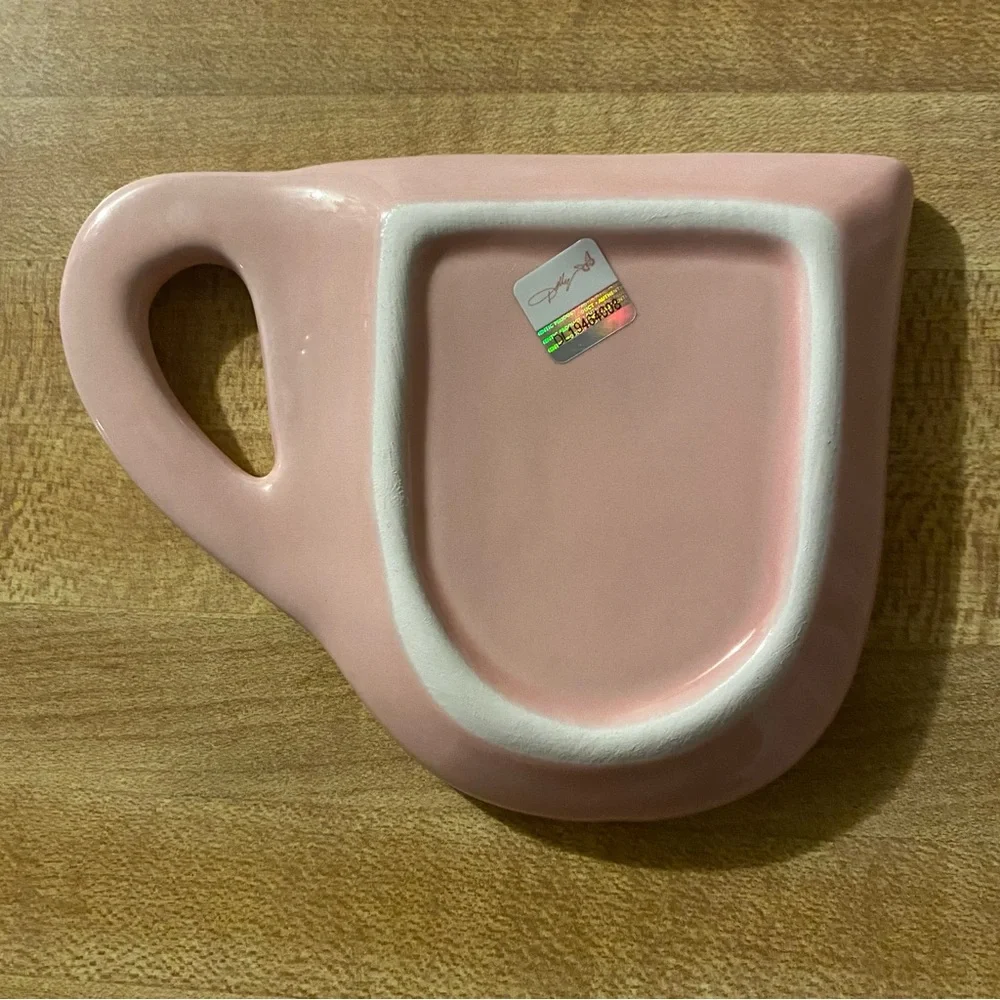 Dolly Parton “I beg your Parton” Pink Trinket Tray/Teabag Holder with Gold Text - Picture 2 of 5